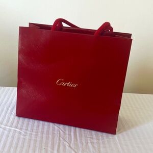 Authentic Cartier Red Shopping Bag Designer Fashion Collectible